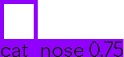 Graphic depiction of AI label, stating Cat_Nose 0.75