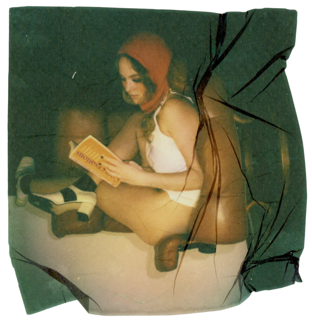 woman reading book