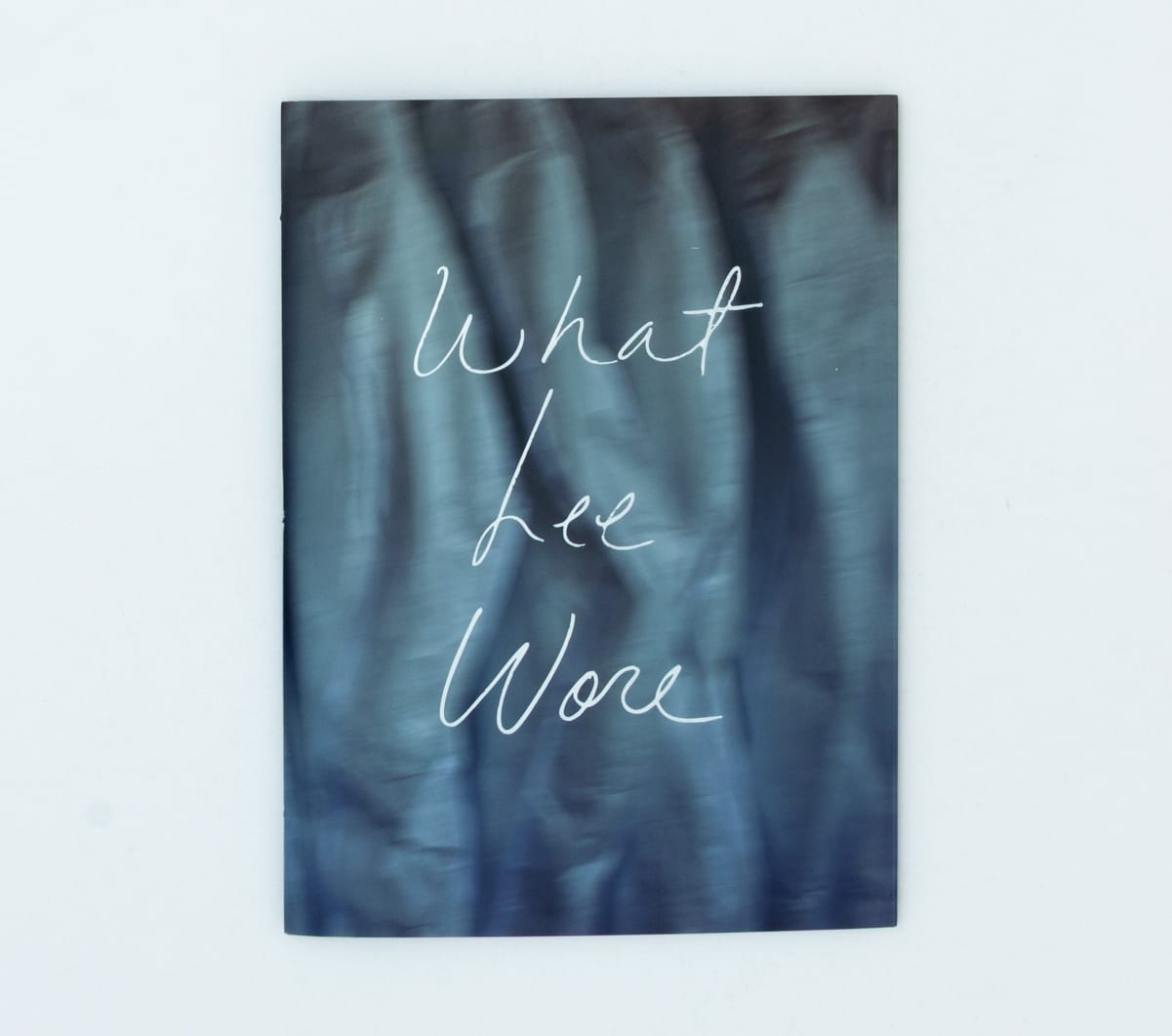 A book cover titled "What Lee Wore" with a dark, textured background and handwritten-style white text.