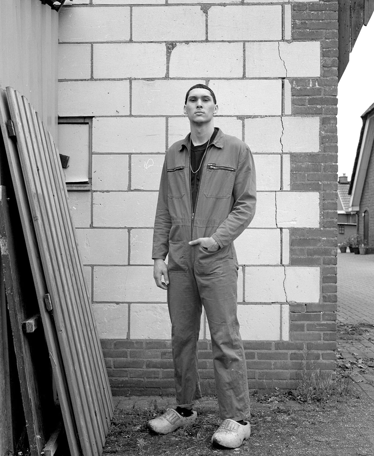 Black and white image of a young man by photographer Farren van Wyk