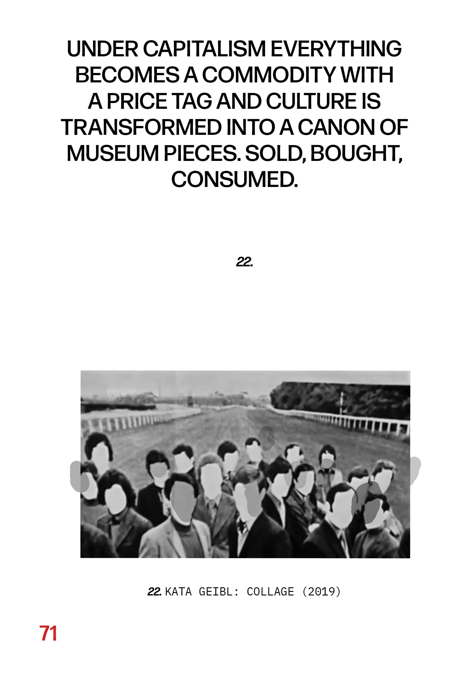 Poster criticising capitalism from the series See Daylight by Kata Geibl