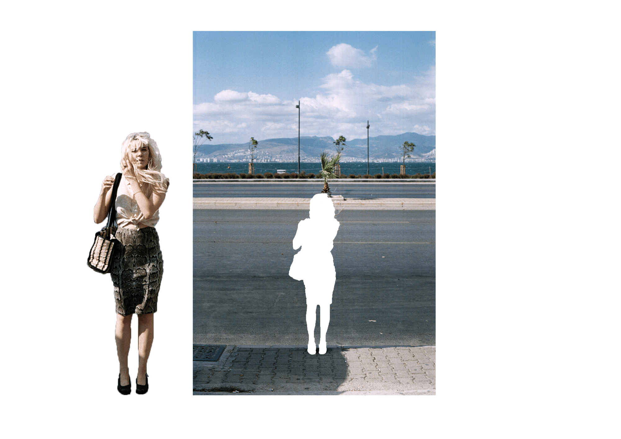 Cut-out selfportrait of artist. © Kıvılcım S Güngörün