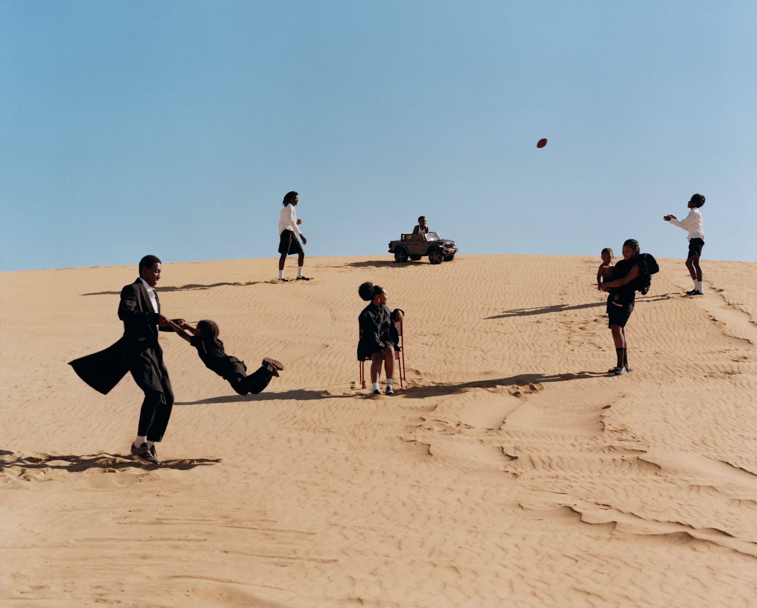 people in the desert