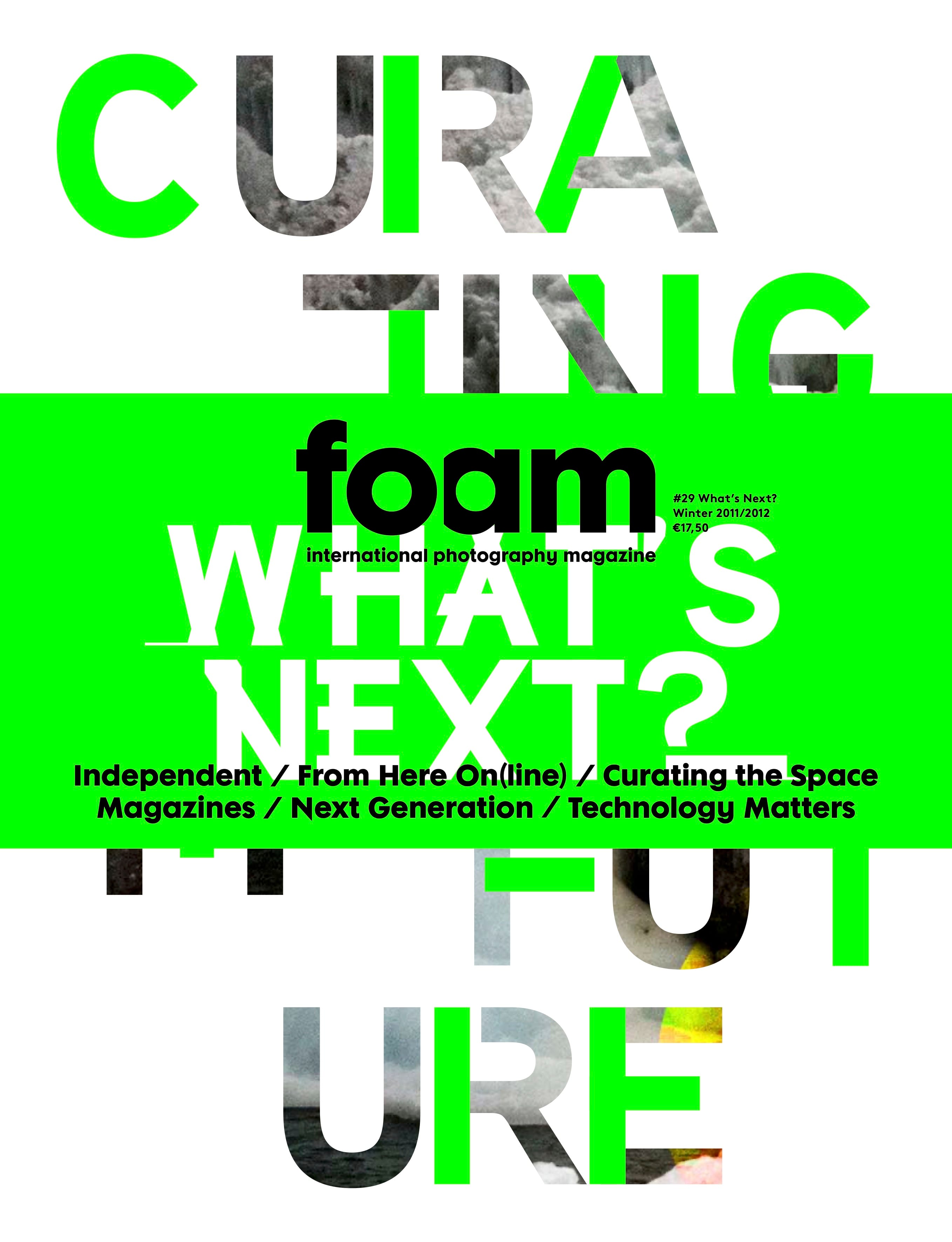 Cover of a magazine with green text and the words What's next?