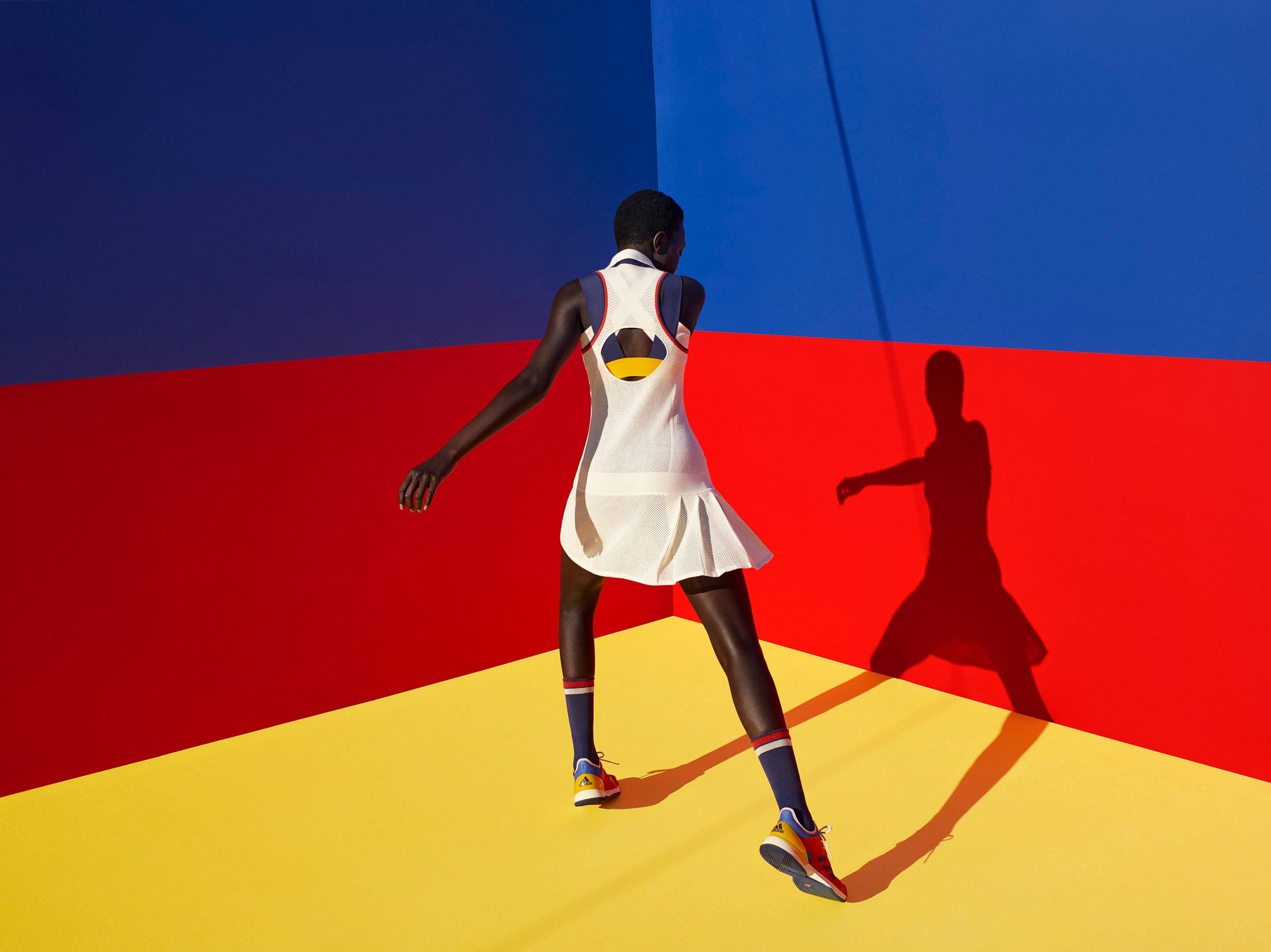 Girl in tennis dress