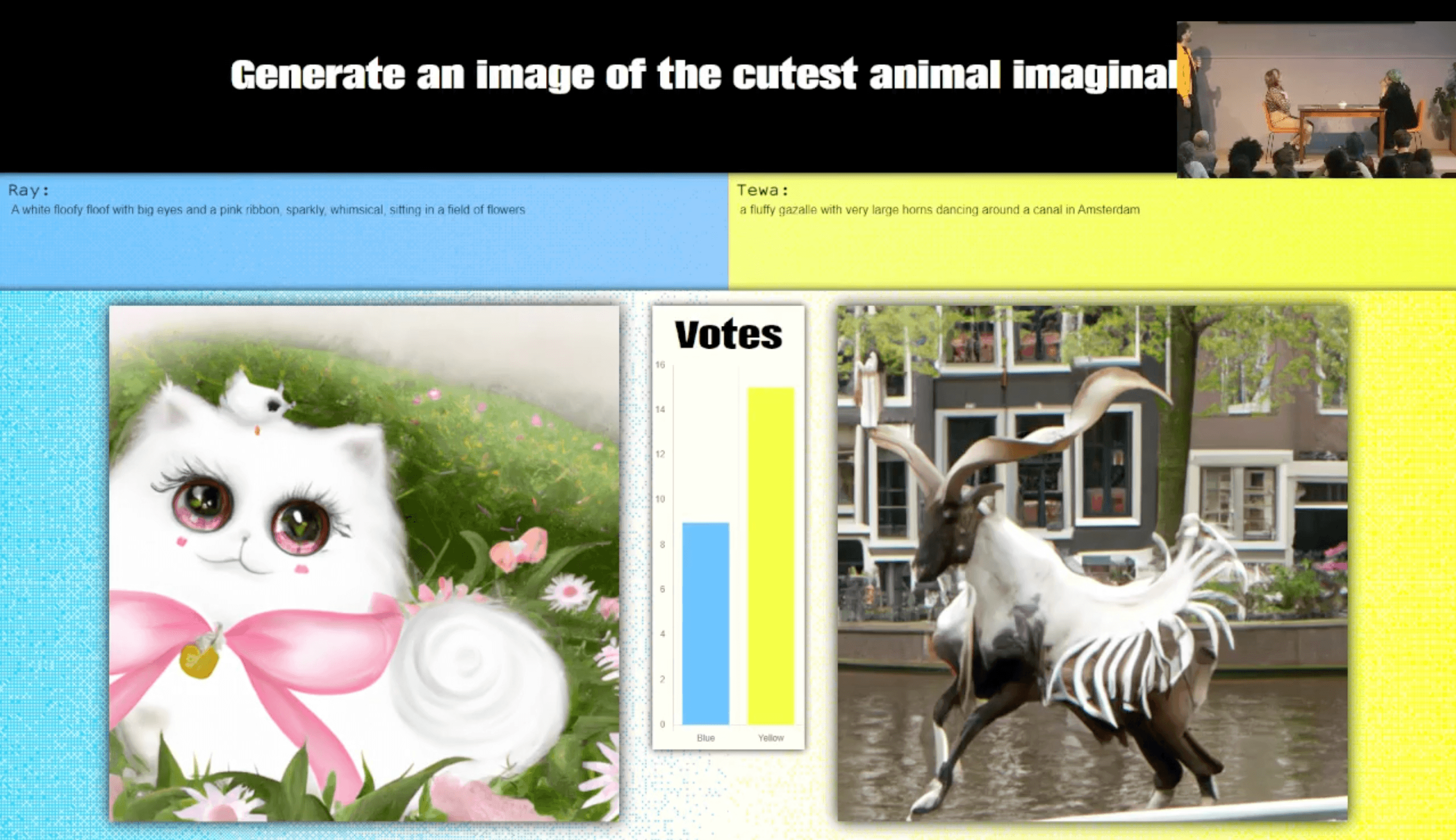 Screenshot of an online photo battle