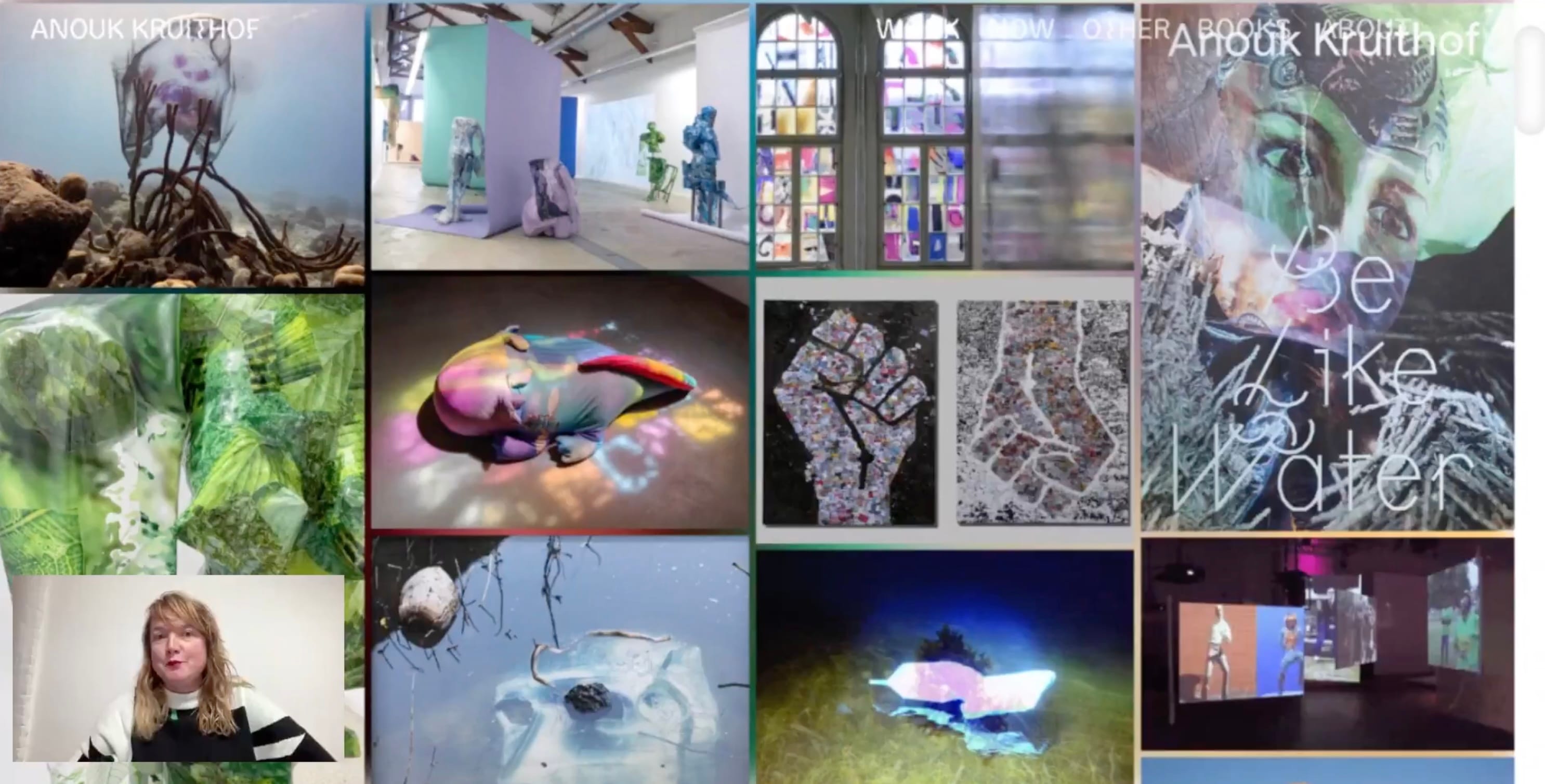 Screenshot of collage of Anouk Kruithof's work