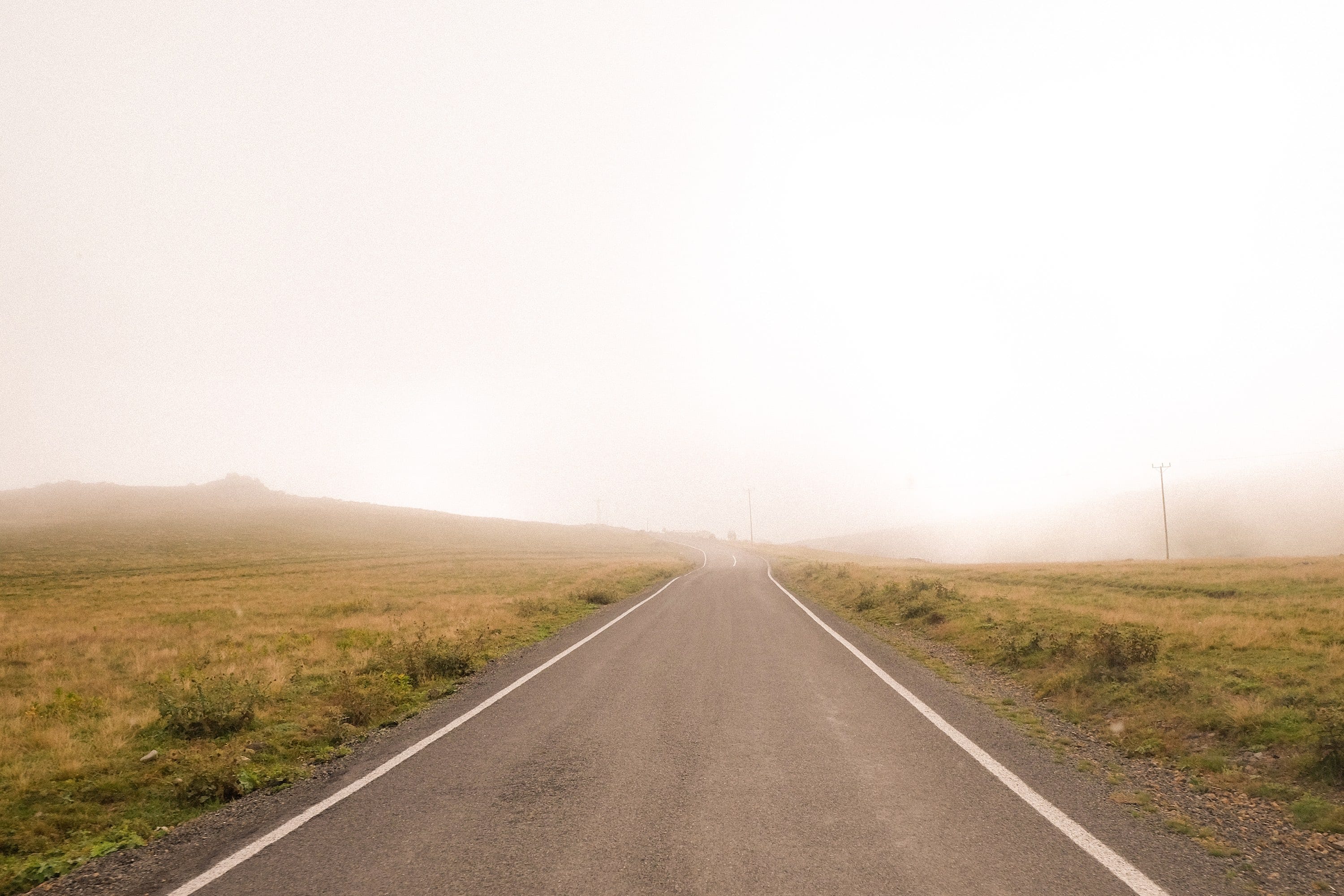 Foggy image of a road leading into the Kushmer Highlands in Turkey. © Cansu Yıldıran