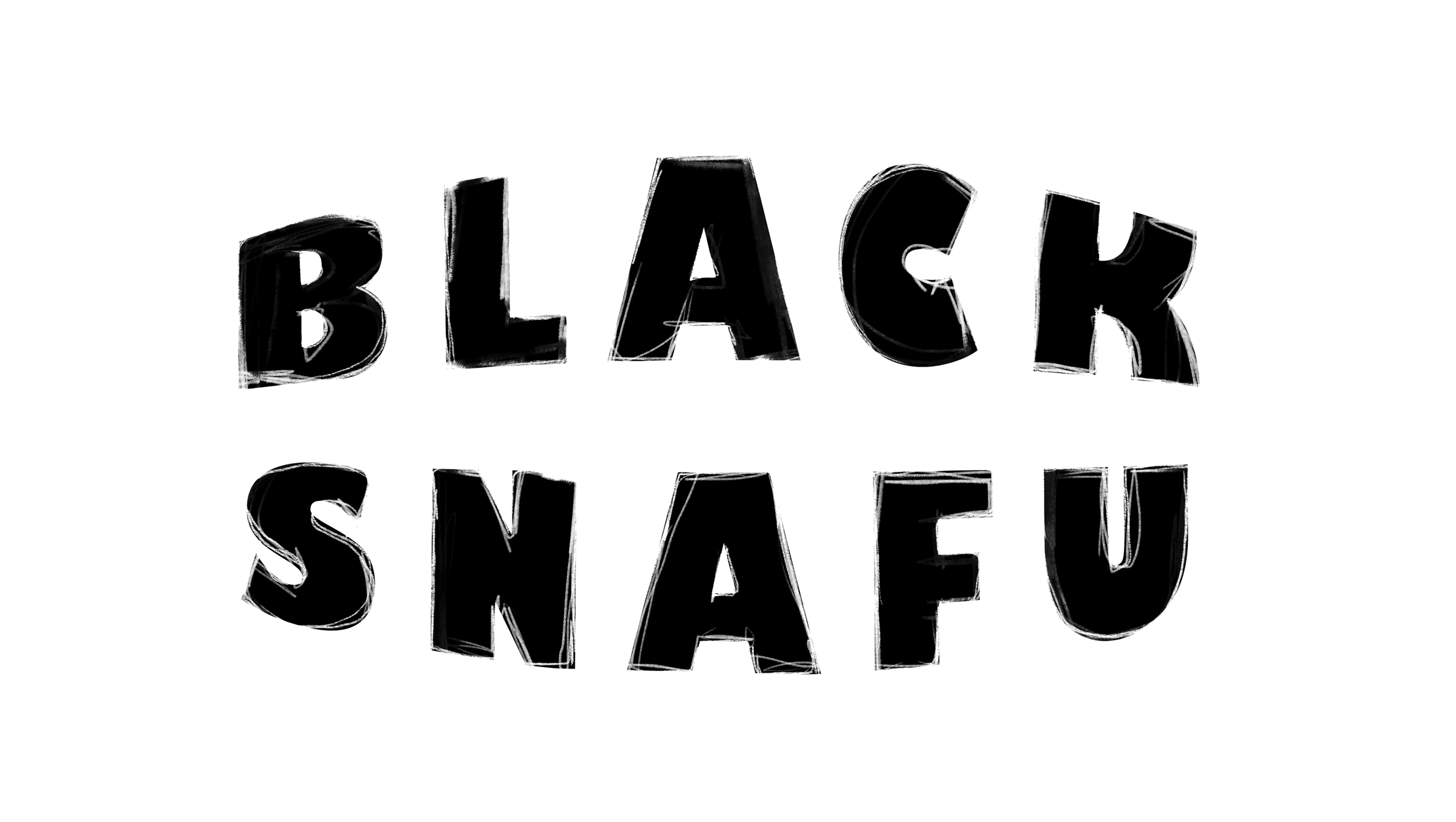 Graffiti letters spelling BLACK SNAFU © André Ramos-Woodard