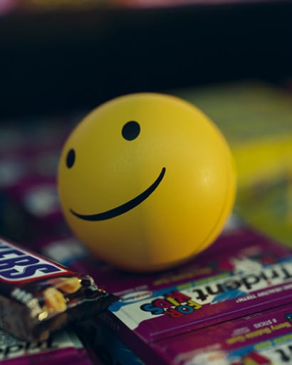 smiley face stress ball