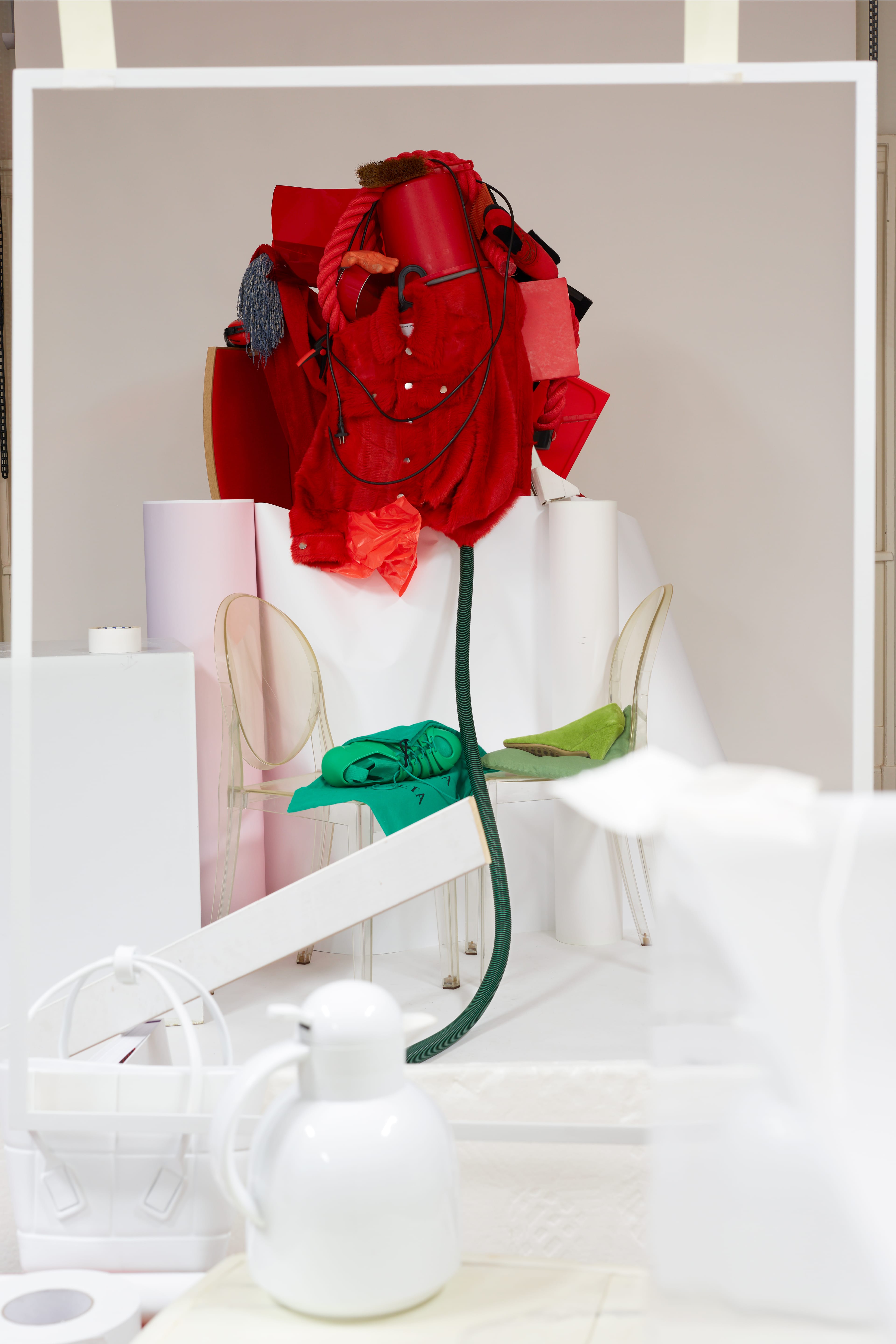 rose made out of various objects