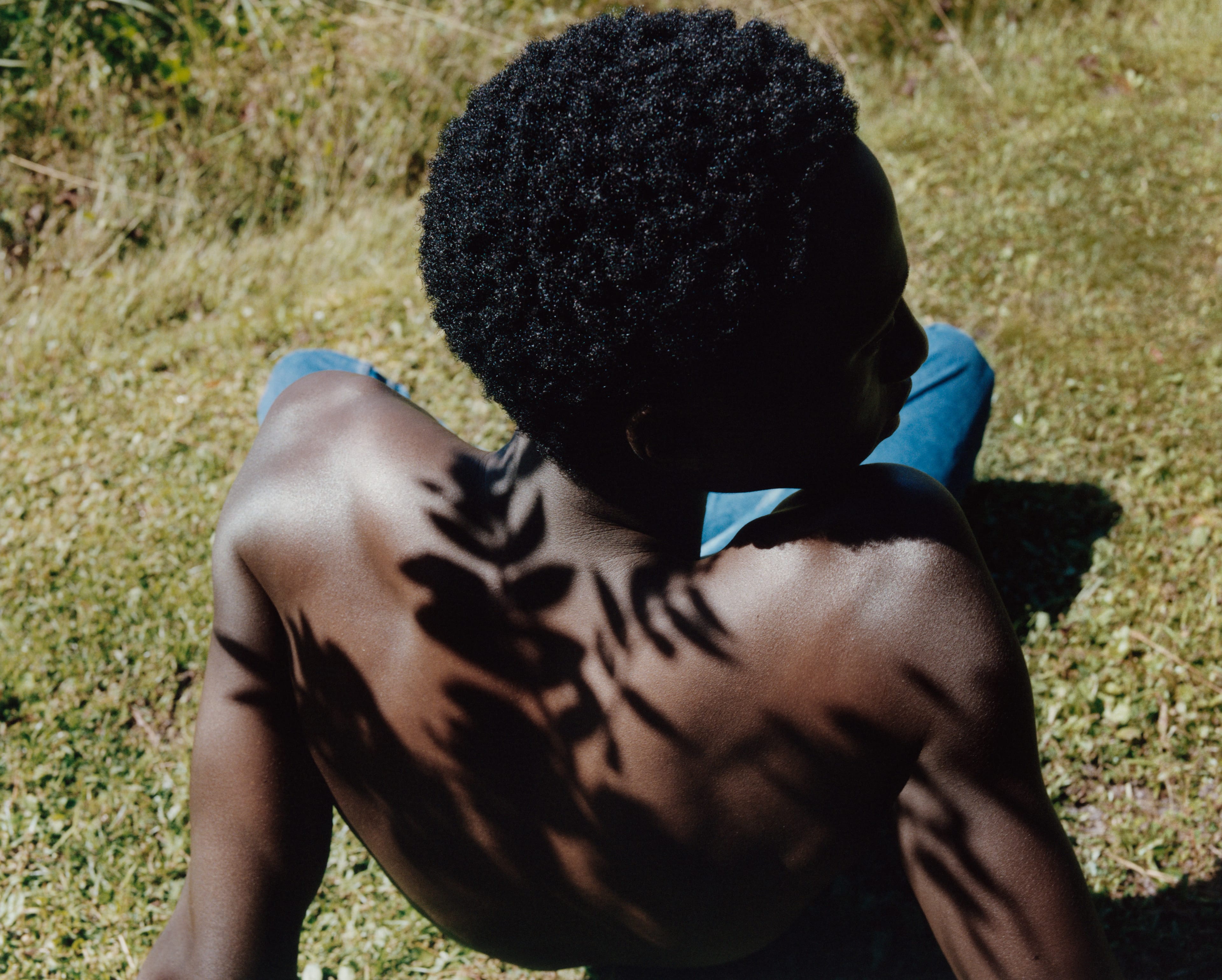 Man lying on the grass
