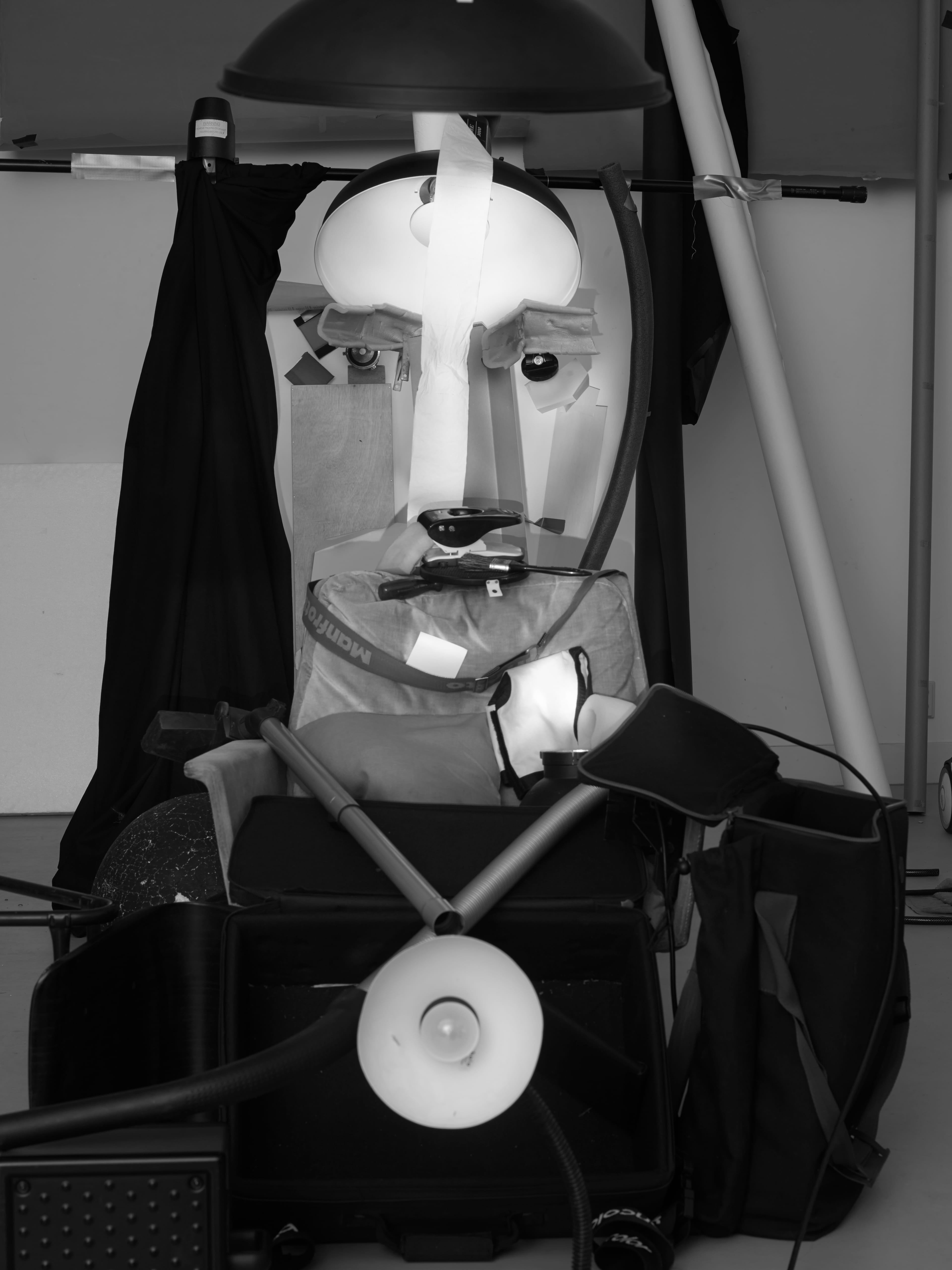 Collage portrait made out of objects