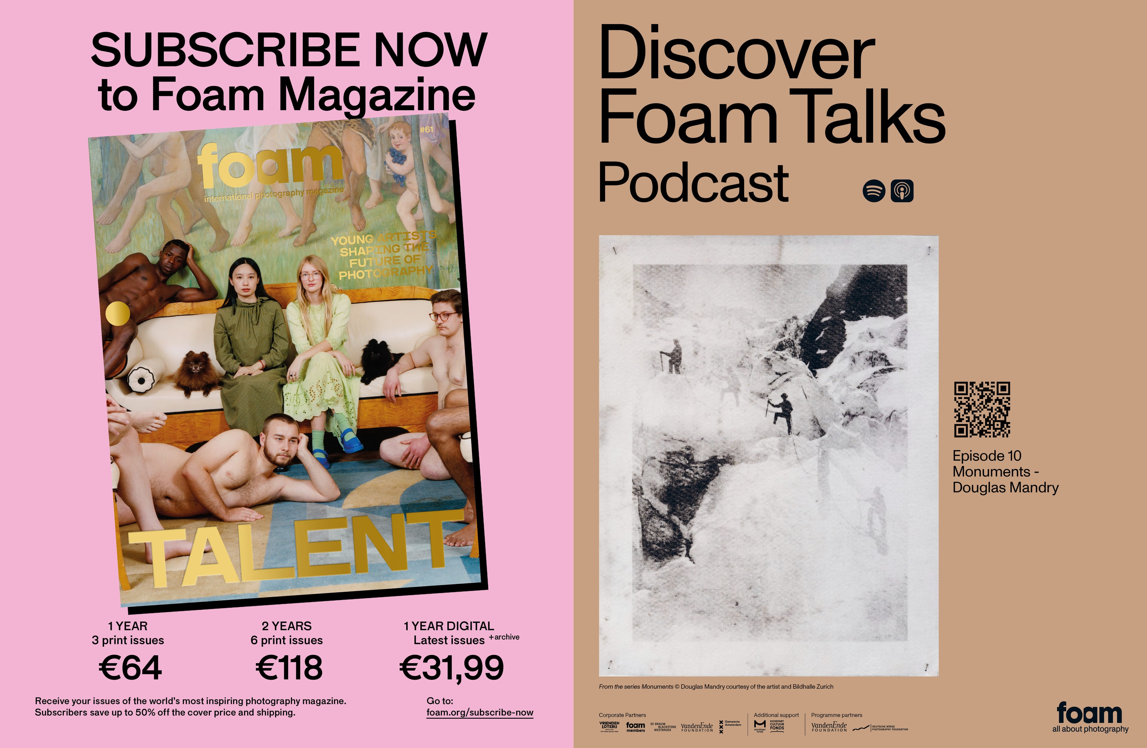 Pink background left brown right picture of magazine left