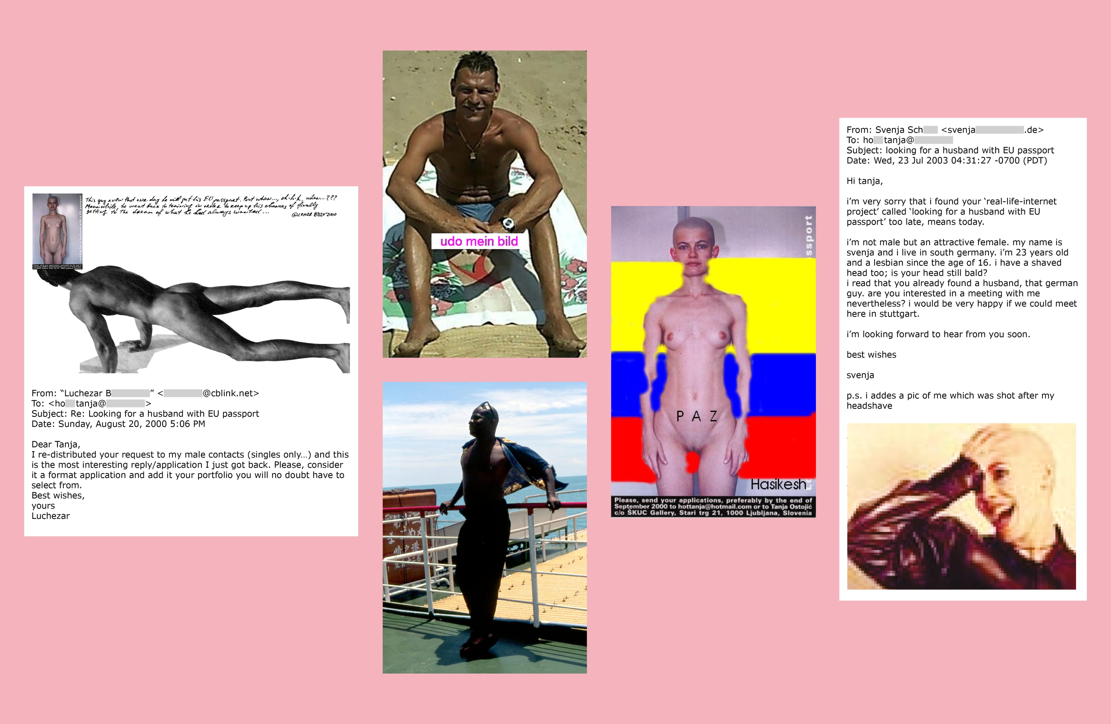 Spread four images pink background