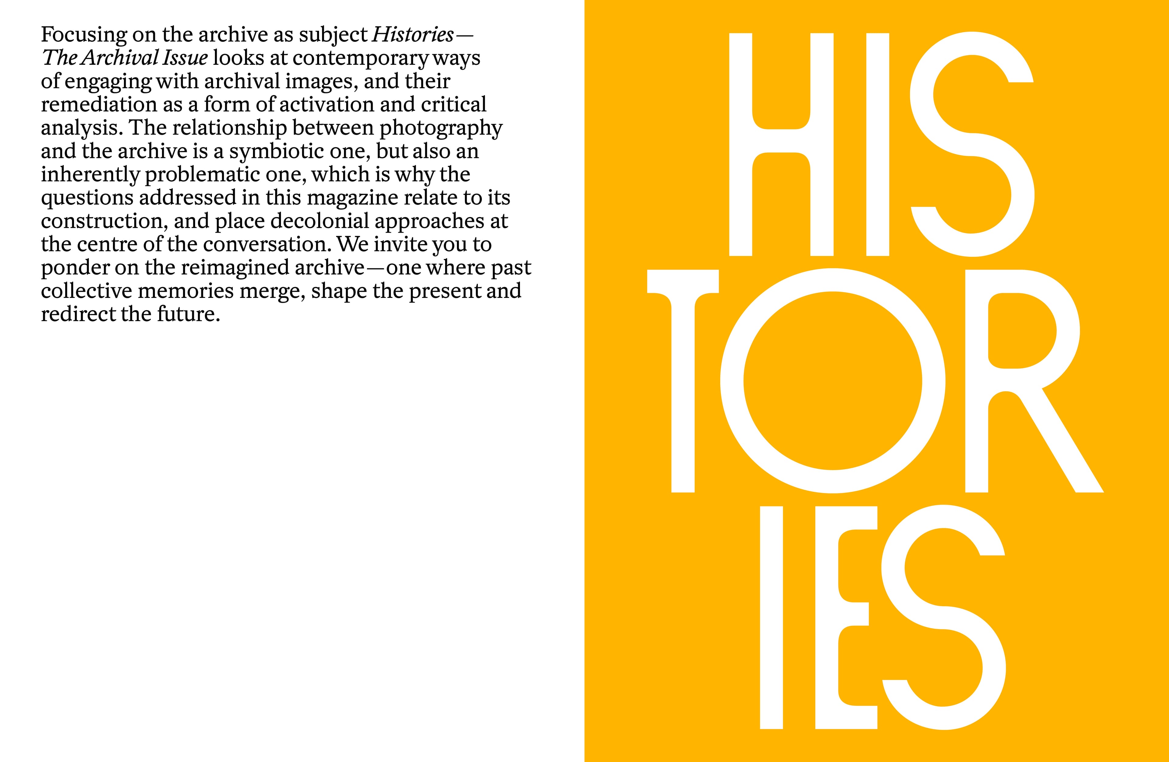 Foam Magazine #59 – Histories spread