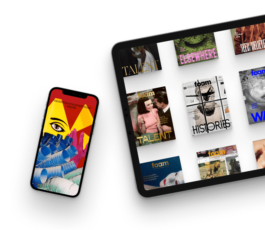 tablet and phone showing amgazine
