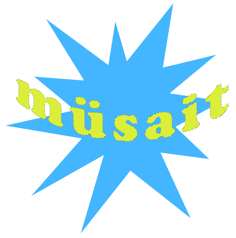 Blue star with the word 'müsait' on top, meaning 'available'. © Kıvılcım S Güngörün
