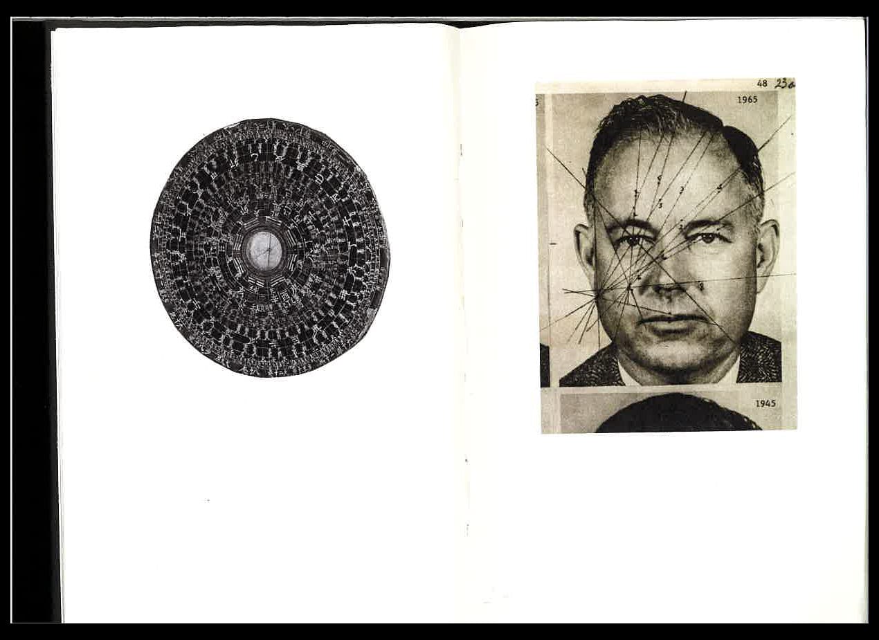 Scan of book spread from the research notebook of Sheung Yiu, from his project Interfaces of Predictions © Sheung Yiu