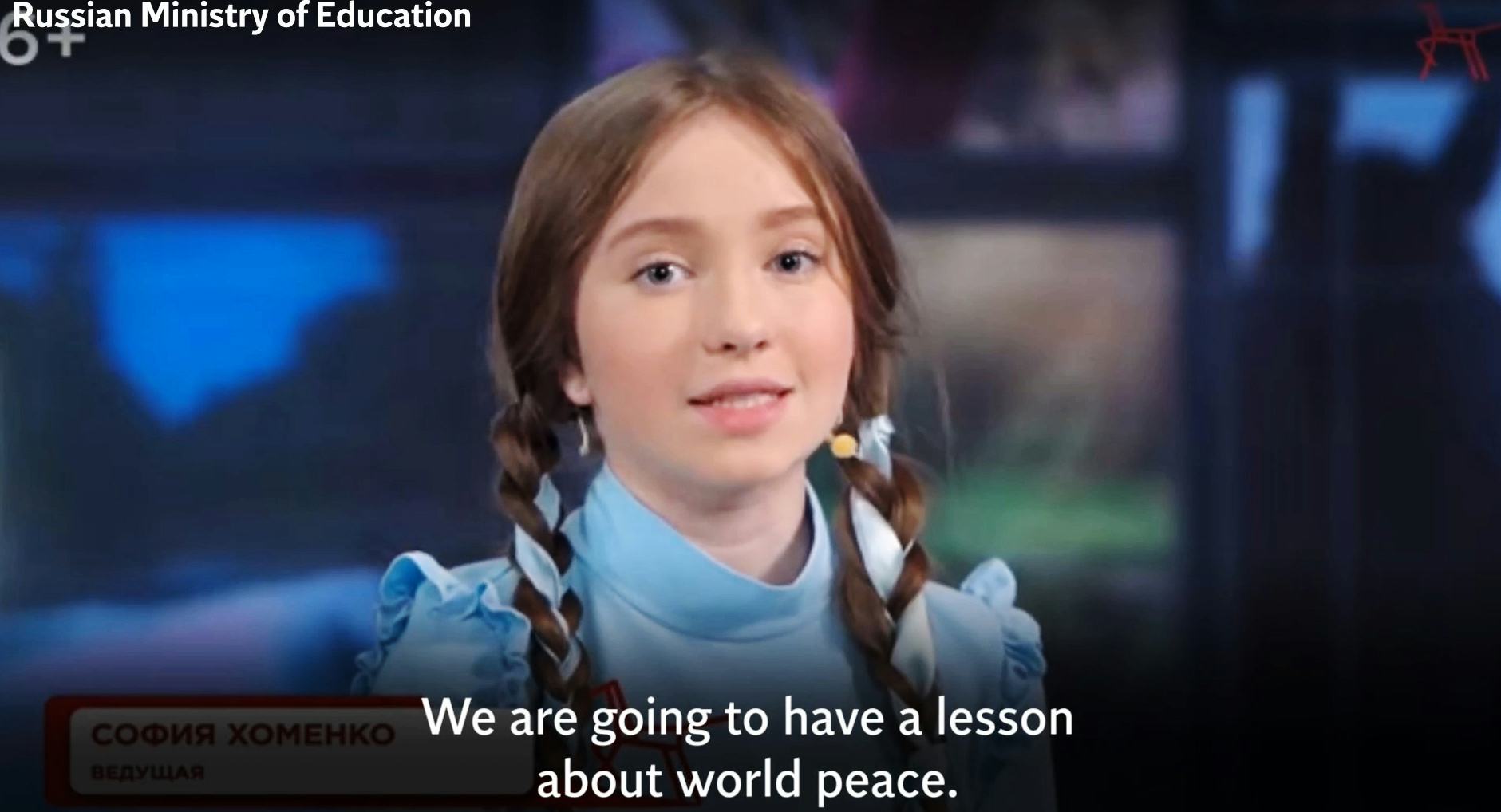 Girl on Russian TV