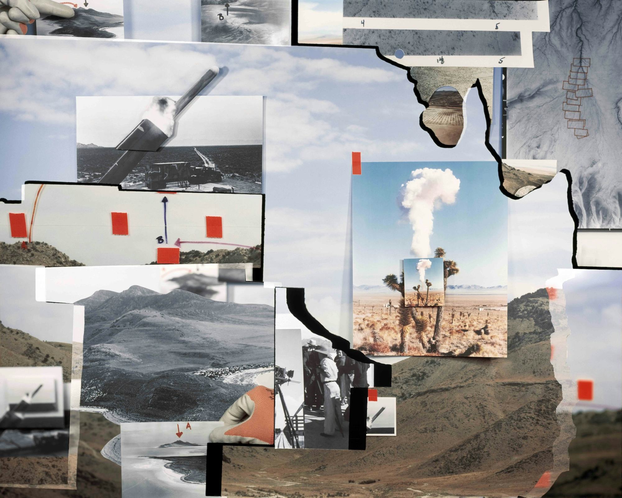 Analogue photo collage showing several images of the West Desert in Utah © Jaclyn Wright