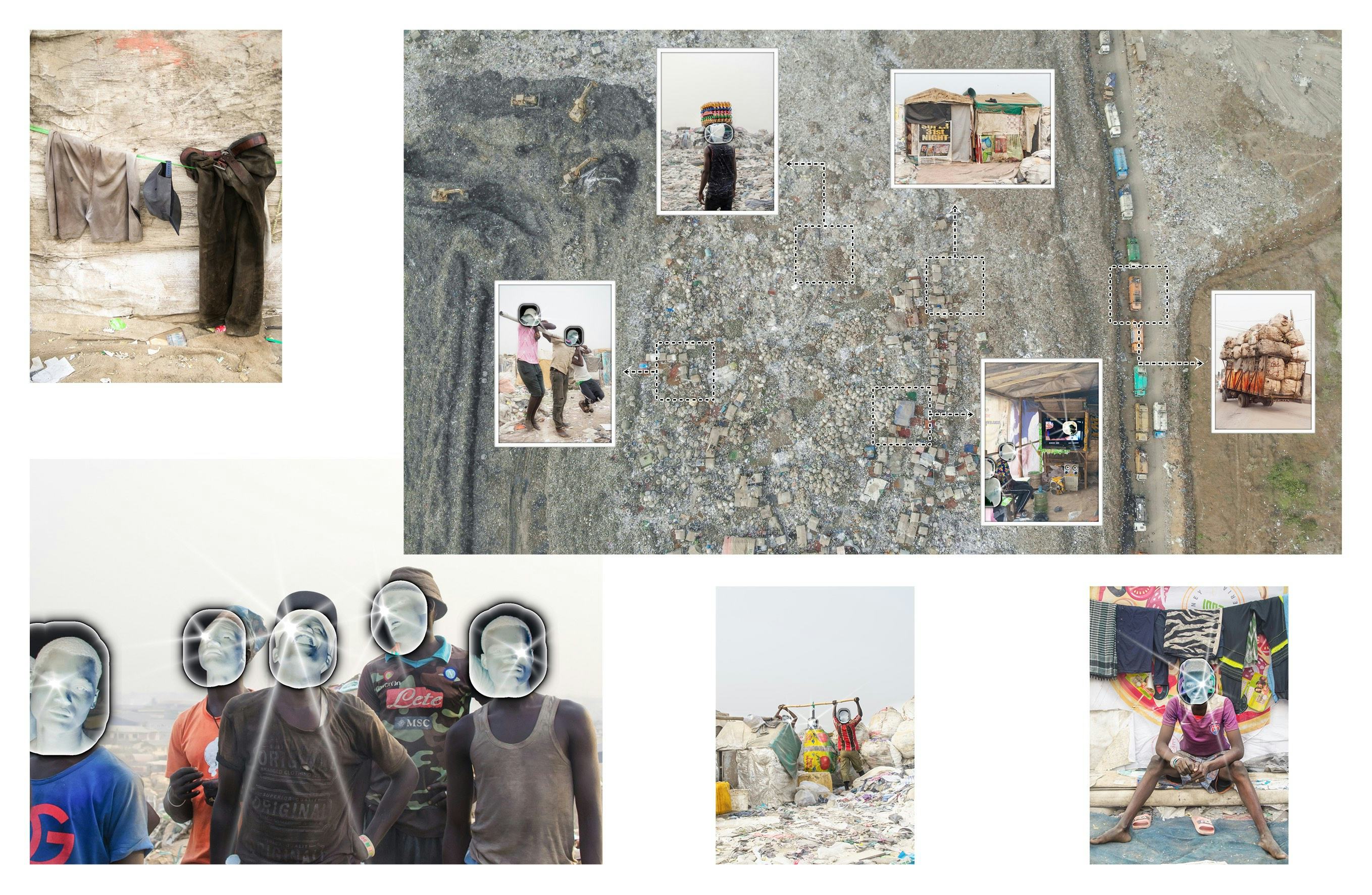 Spread from Foam Magazine #64: EXTREMES–The Environmental Issue, showing work by Aàdesokan
