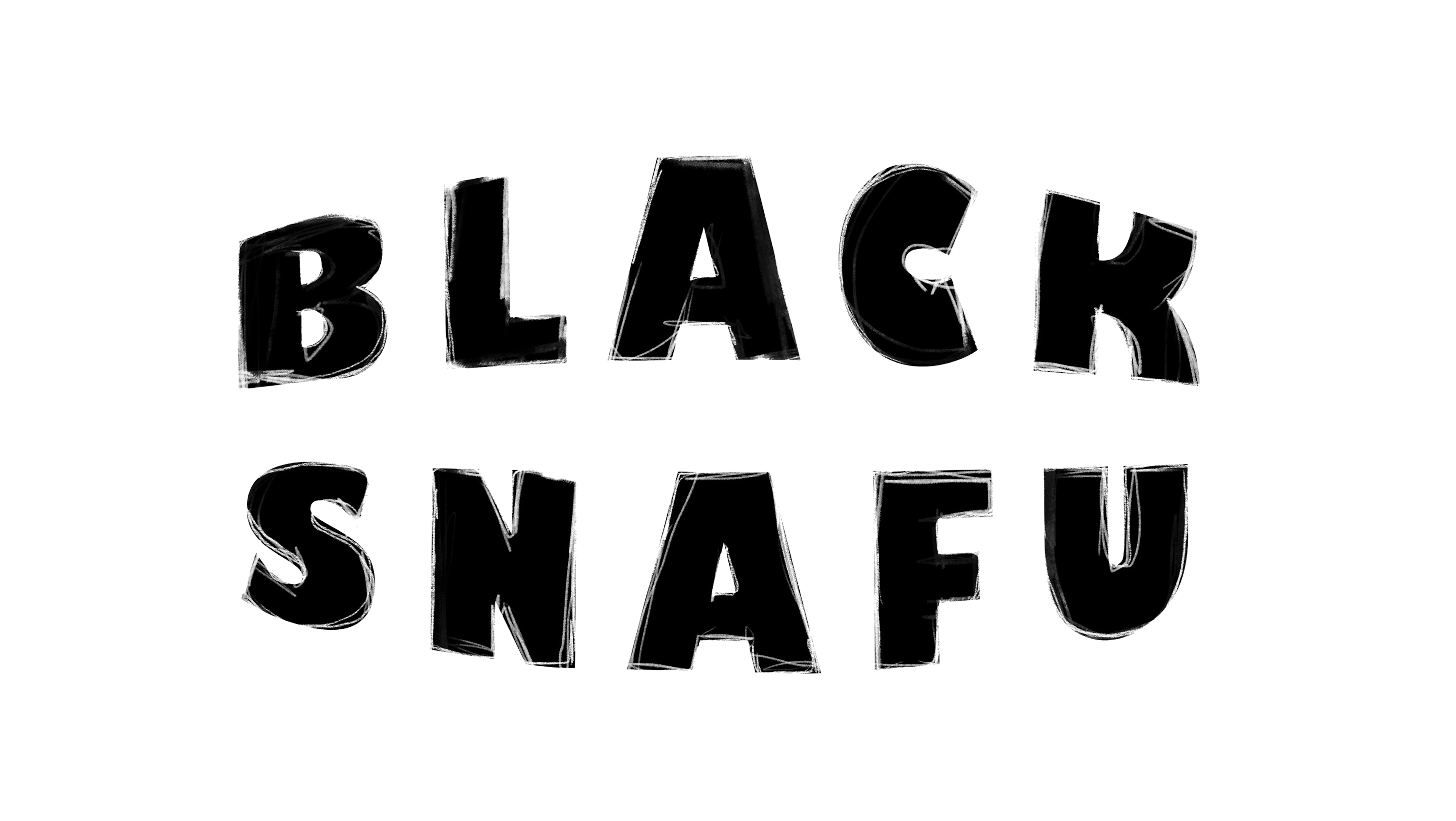 Graffiti letters spelling BLACK SNAFU © André Ramos-Woodard