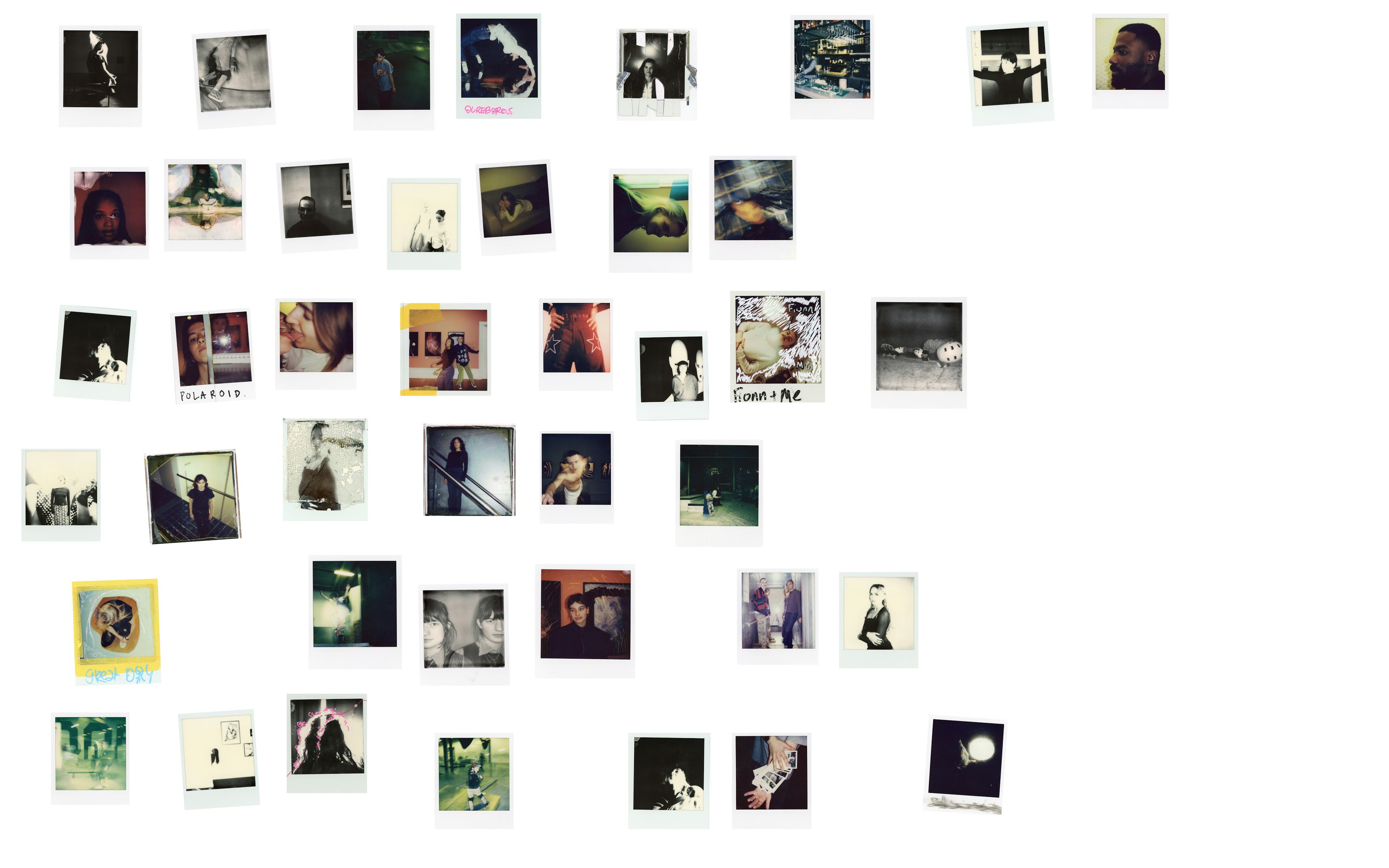 Lots of polaroids together making a big collage of images
