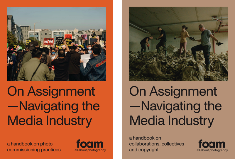 Cover images of two handbooks created for On Assignment - Navigating the Media Industry