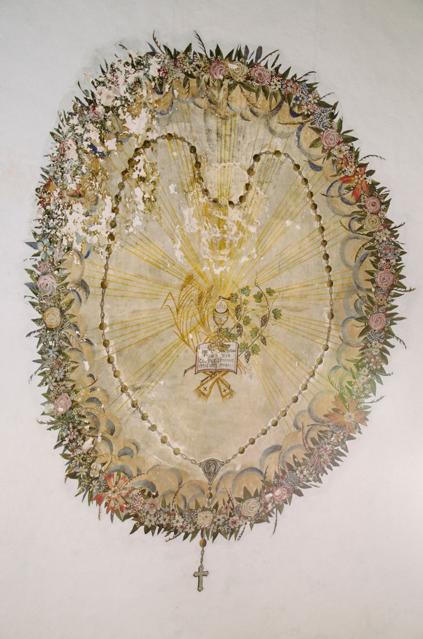 Image of a religious wall painting from the series Madre © Marisol Mendez