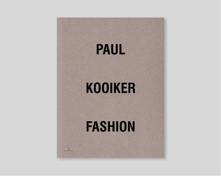 beige book cover with bold black letters that say Paul Kooiker Fashion